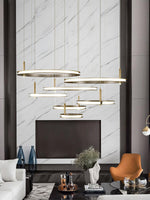 Aurora Chandelier Ring Layered Minimalist - Lamp Outdoor