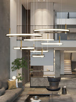 Aurora Chandelier Ring Layered Minimalist - Lamp Outdoor