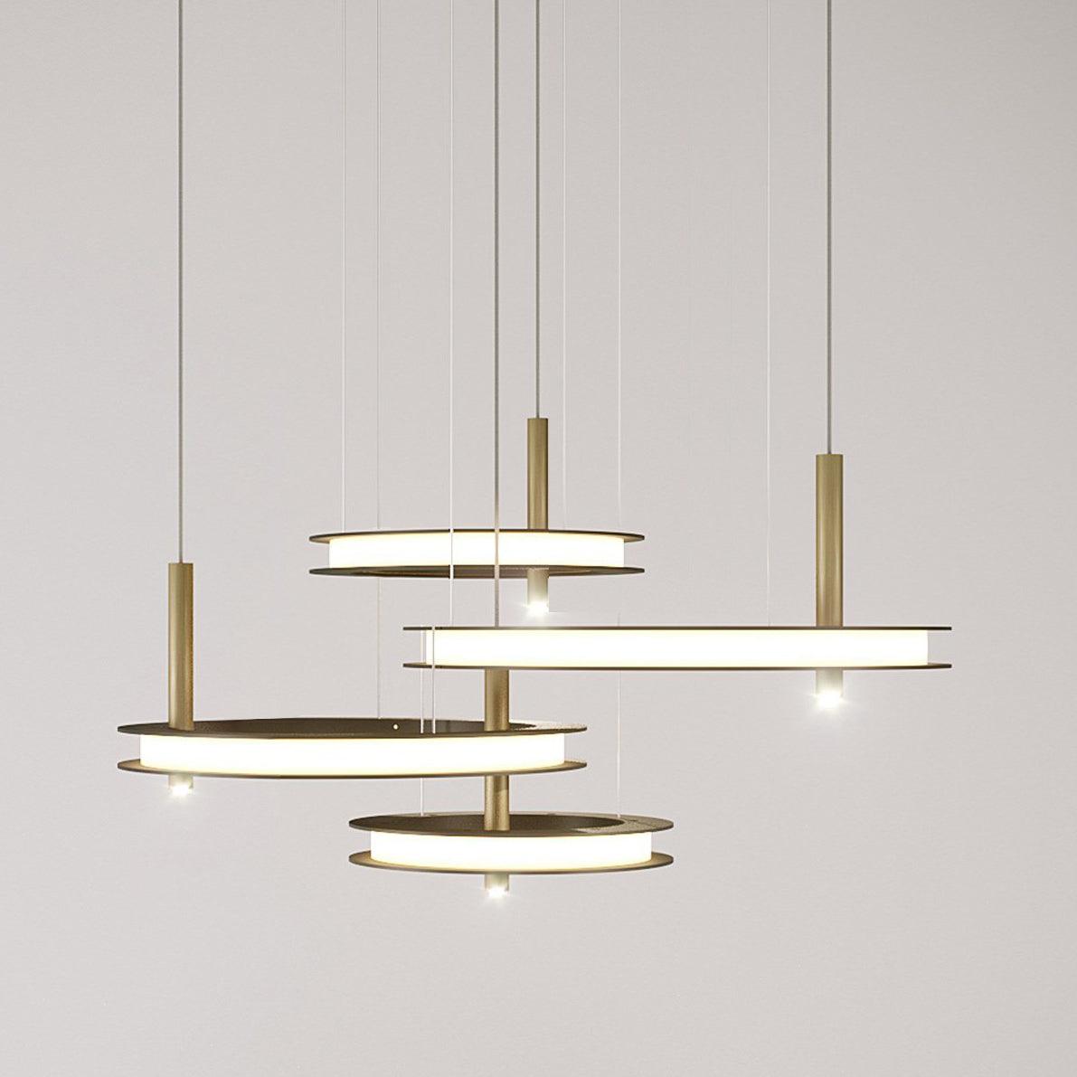 Aurora Chandelier Ring Layered Minimalist - Lamp Outdoor