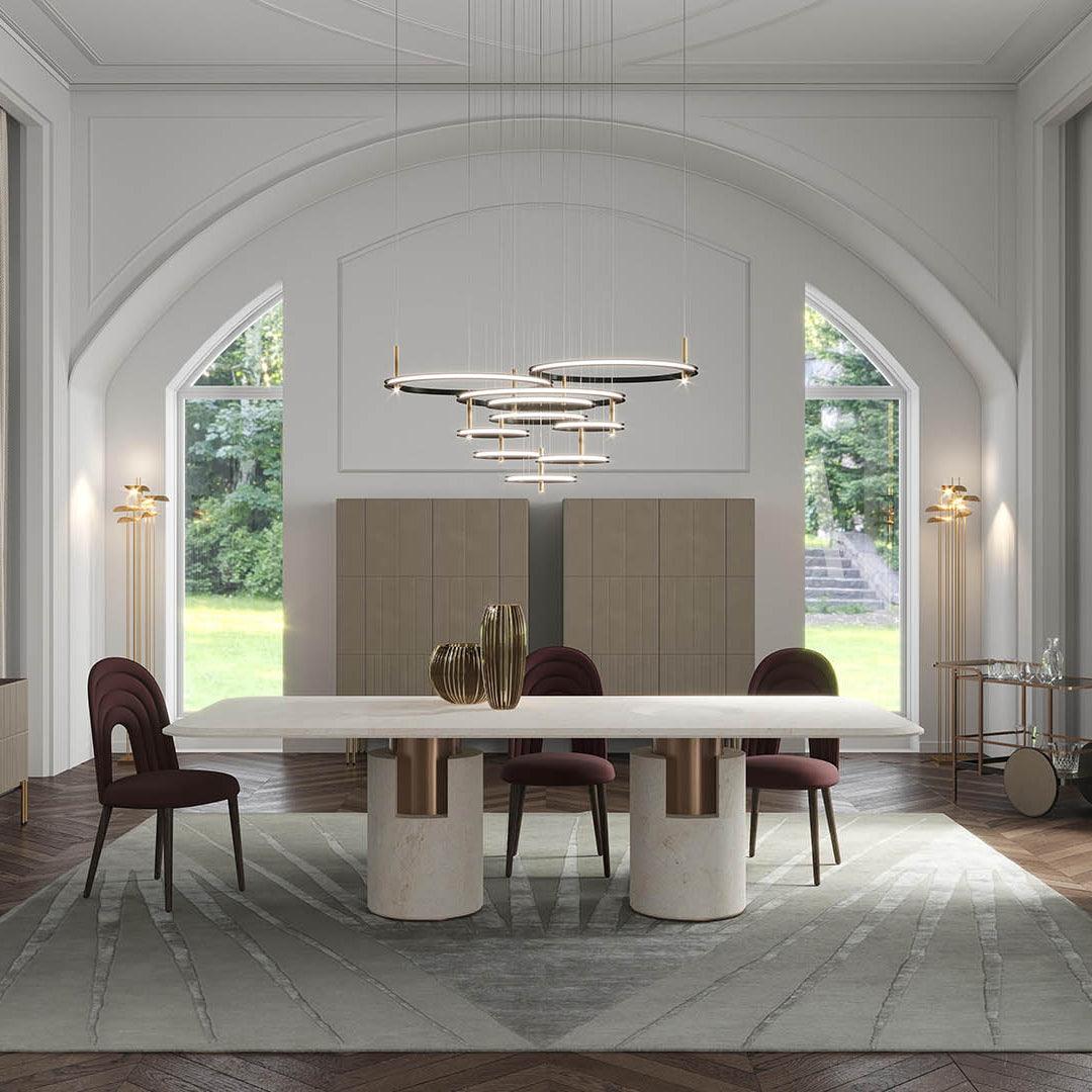 Aurora Chandelier Ring Layered Minimalist - Lamp Outdoor