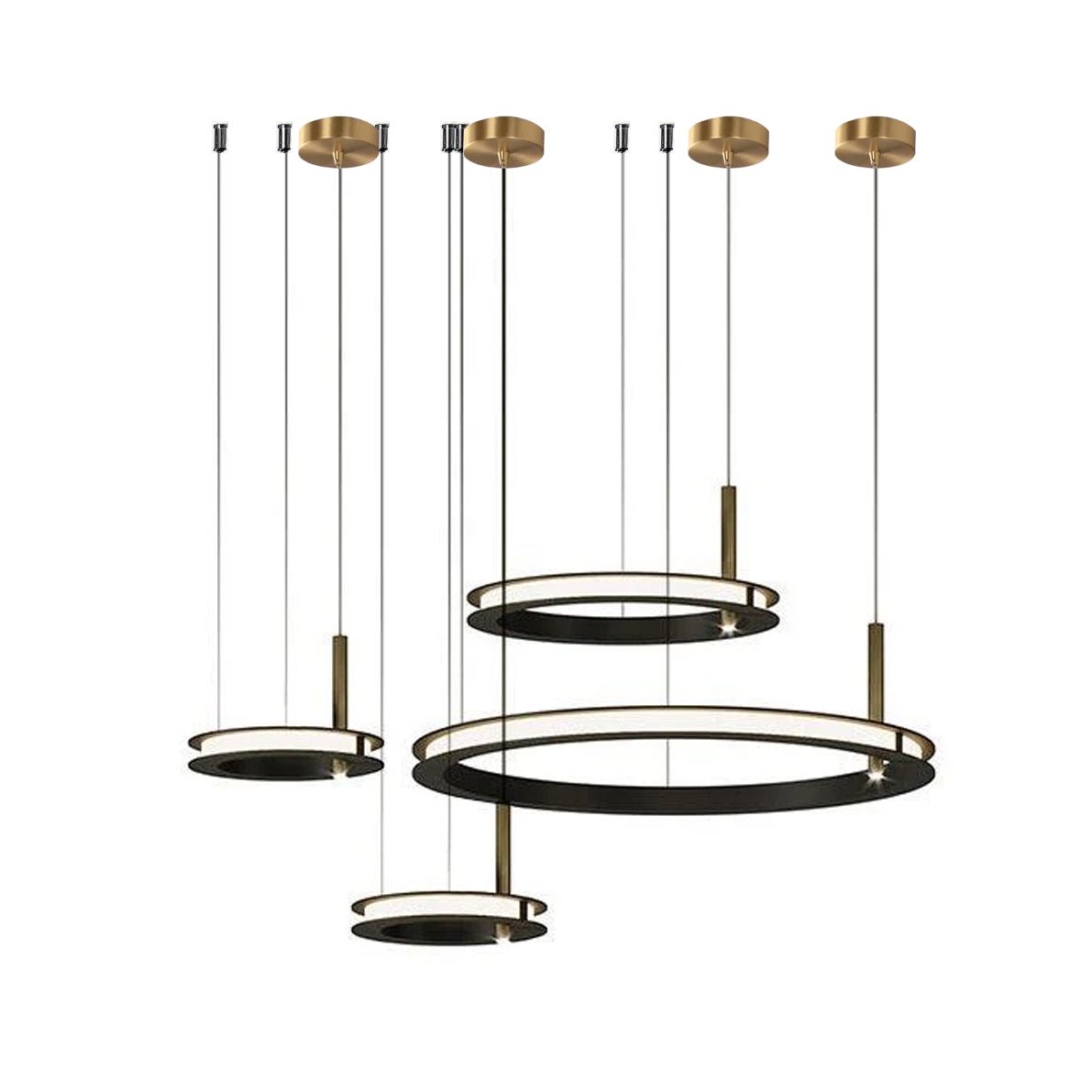 Aurora Chandelier Ring Layered Minimalist - Lamp Outdoor