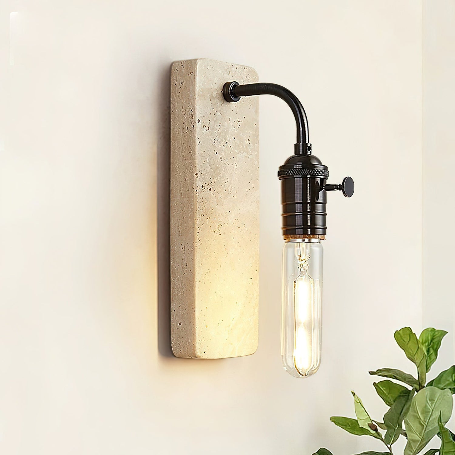 Lampar Wabi-Sabi Travertine Wall Light