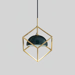 Cubo Modern Brass Pendant Lamp - Lamp Outdoor