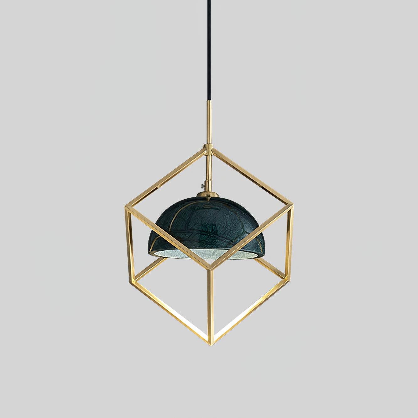 Cubo Modern Brass Pendant Lamp - Lamp Outdoor