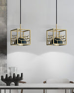Cubo Modern Brass Pendant Lamp - Lamp Outdoor