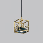 Cubo Modern Brass Pendant Lamp - Lamp Outdoor