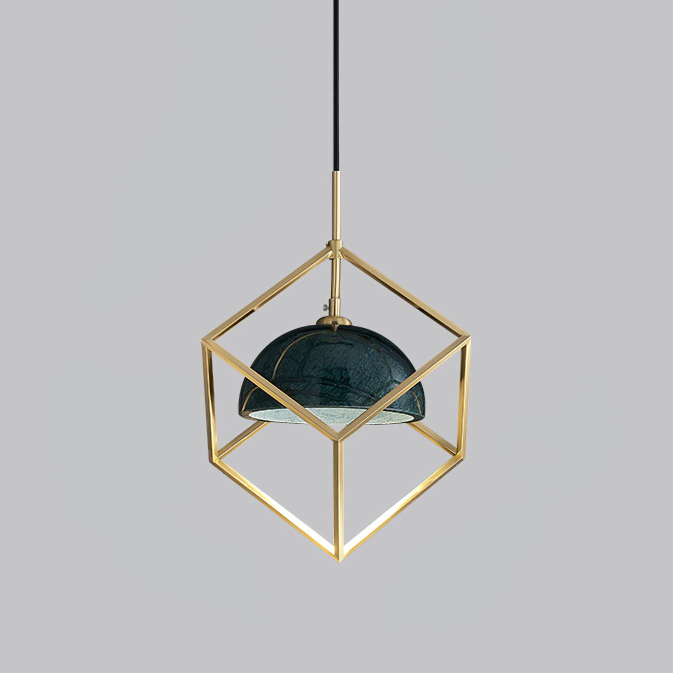 Cubo Modern Brass Pendant Lamp - Lamp Outdoor