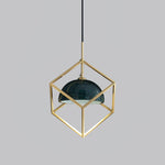 Cubo Modern Brass Pendant Lamp - Lamp Outdoor
