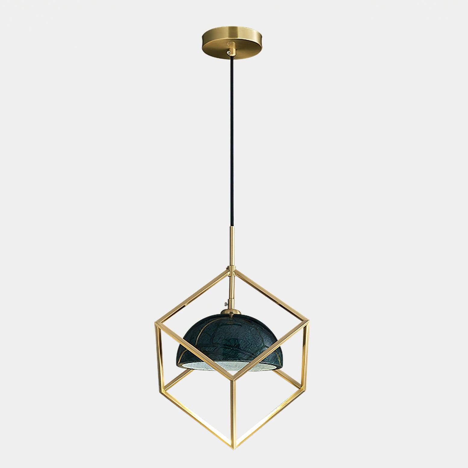 Cubo Modern Brass Pendant Lamp - Lamp Outdoor