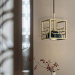 Cubo Modern Brass Pendant Lamp - Lamp Outdoor