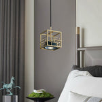 Cubo Modern Brass Pendant Lamp - Lamp Outdoor