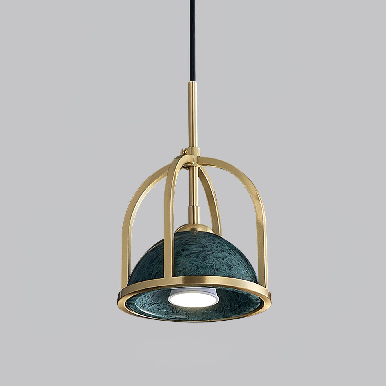 Cubo Modern Brass Pendant Lamp - Lamp Outdoor