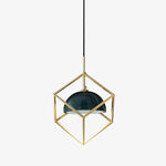 Cubo Modern Brass Pendant Lamp - Lamp Outdoor