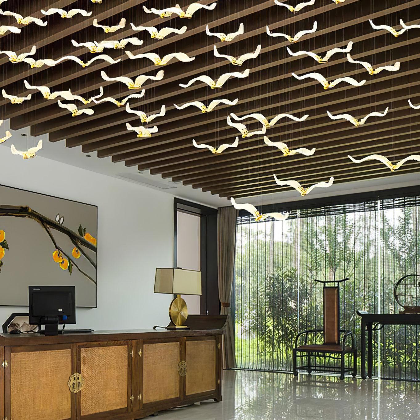 Acariel Luxury Large Seagull Glass Chandelier - Letslighting