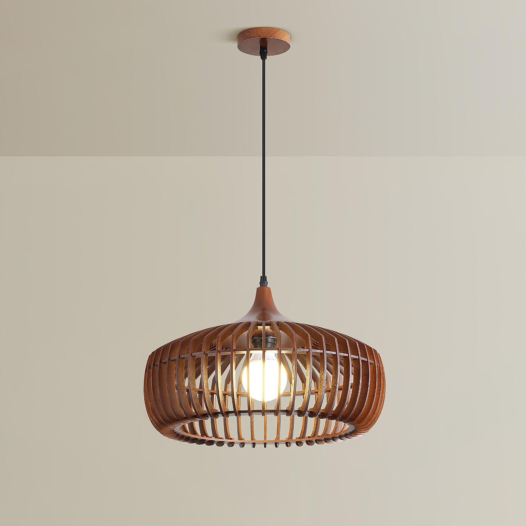 Lattice Nest Wooden Pendant Lamp - Lamp Outdoor
