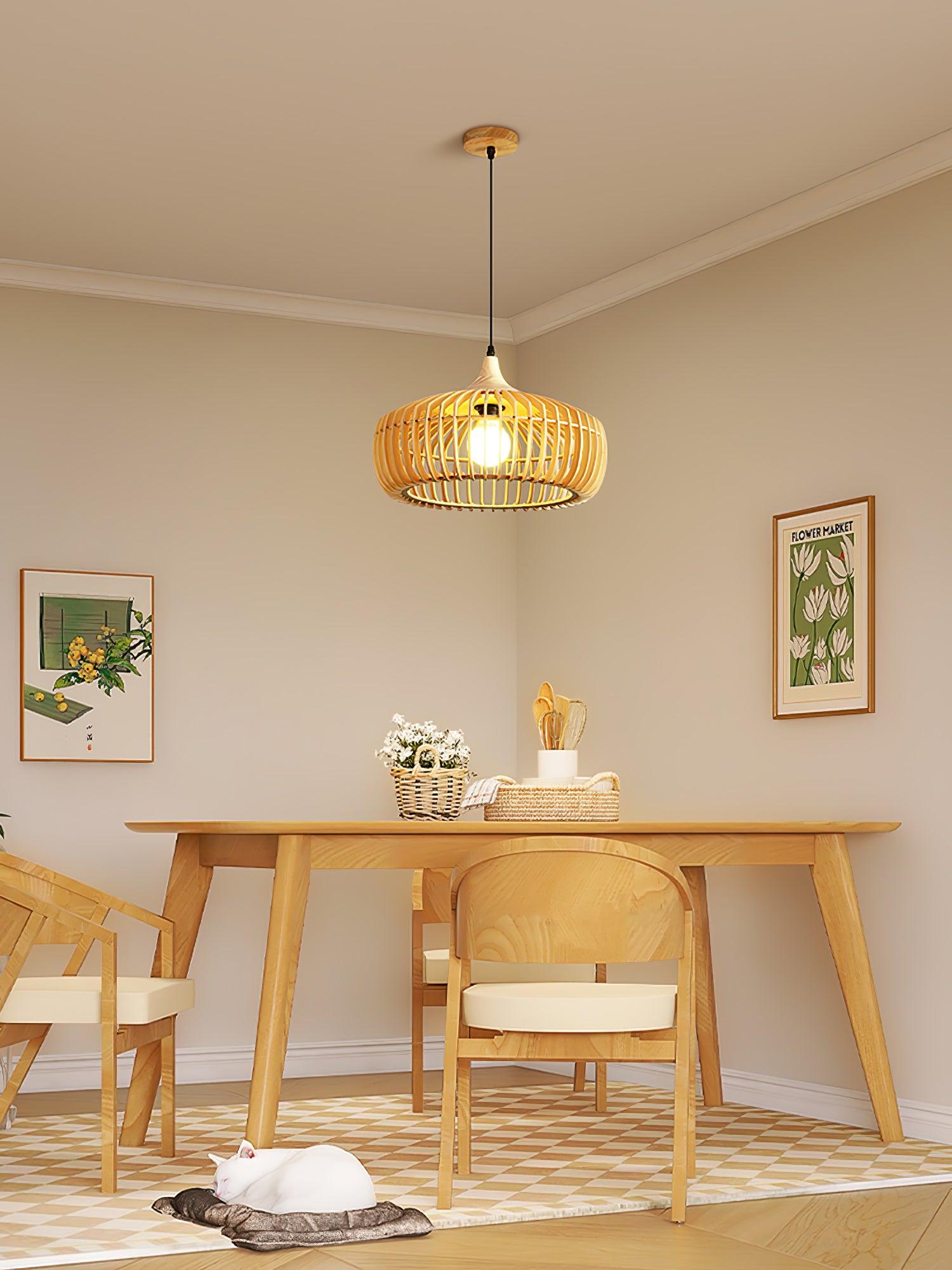 Lattice Nest Wooden Pendant Lamp - Lamp Outdoor