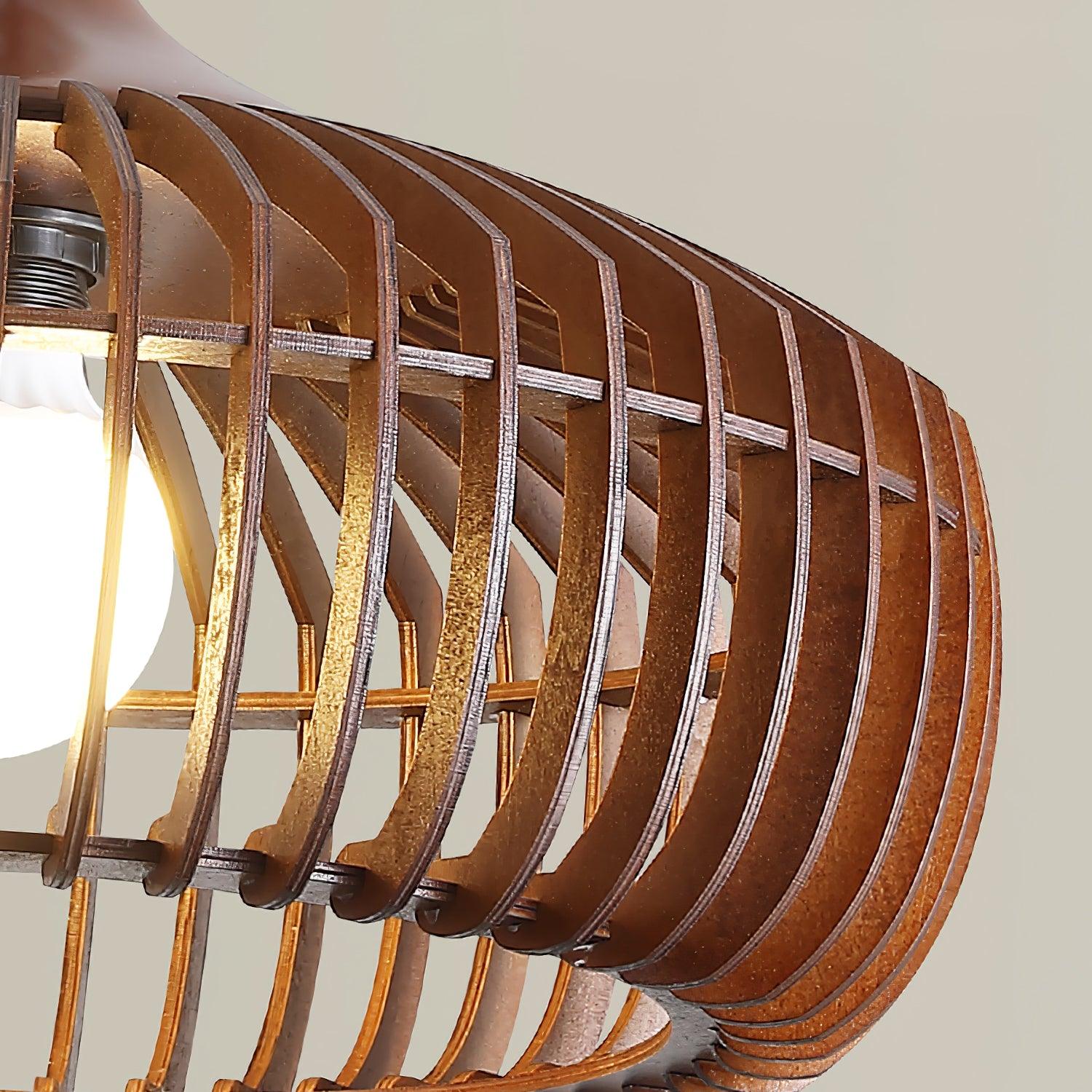 Lattice Nest Wooden Pendant Lamp - Lamp Outdoor