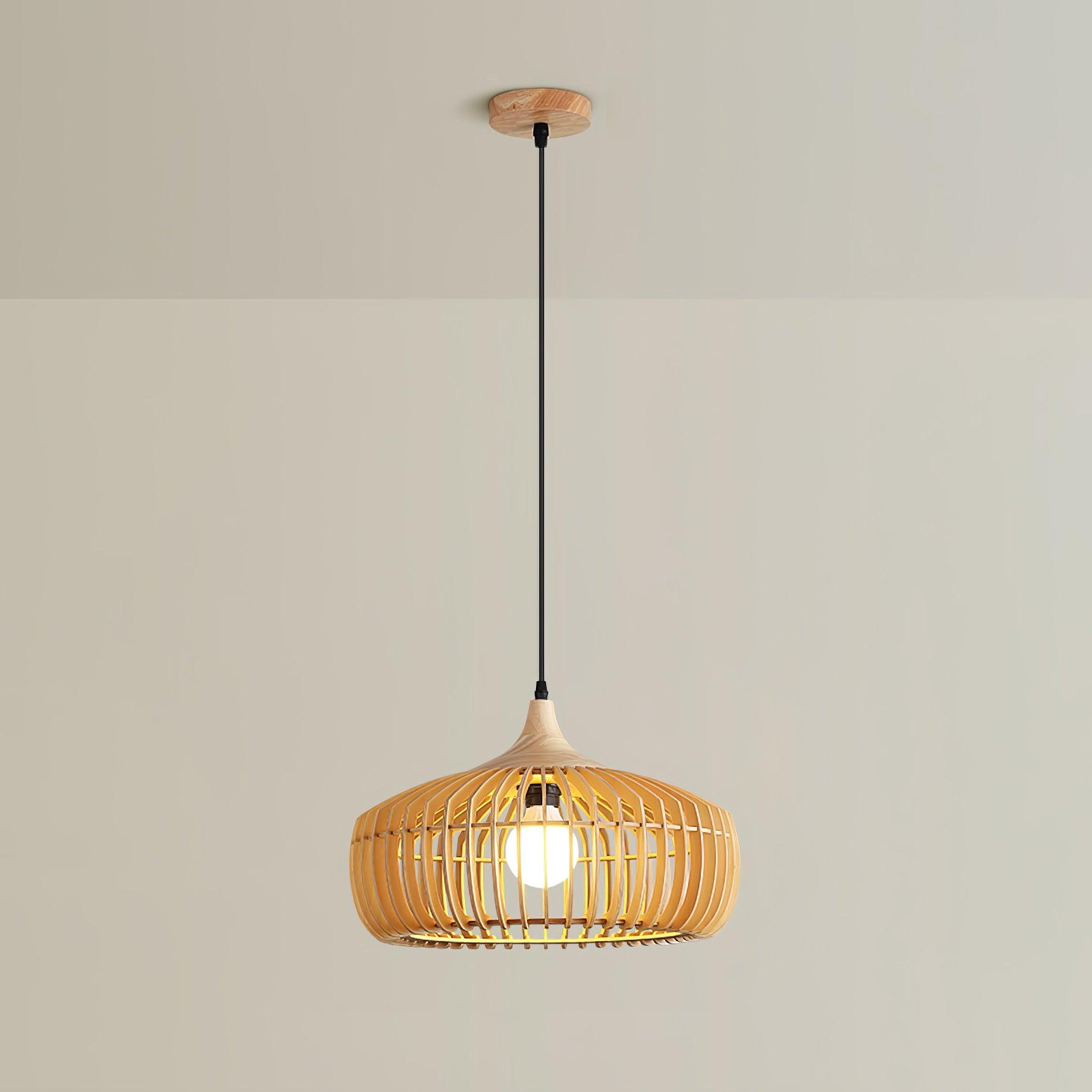 Lattice Nest Wooden Pendant Lamp - Lamp Outdoor