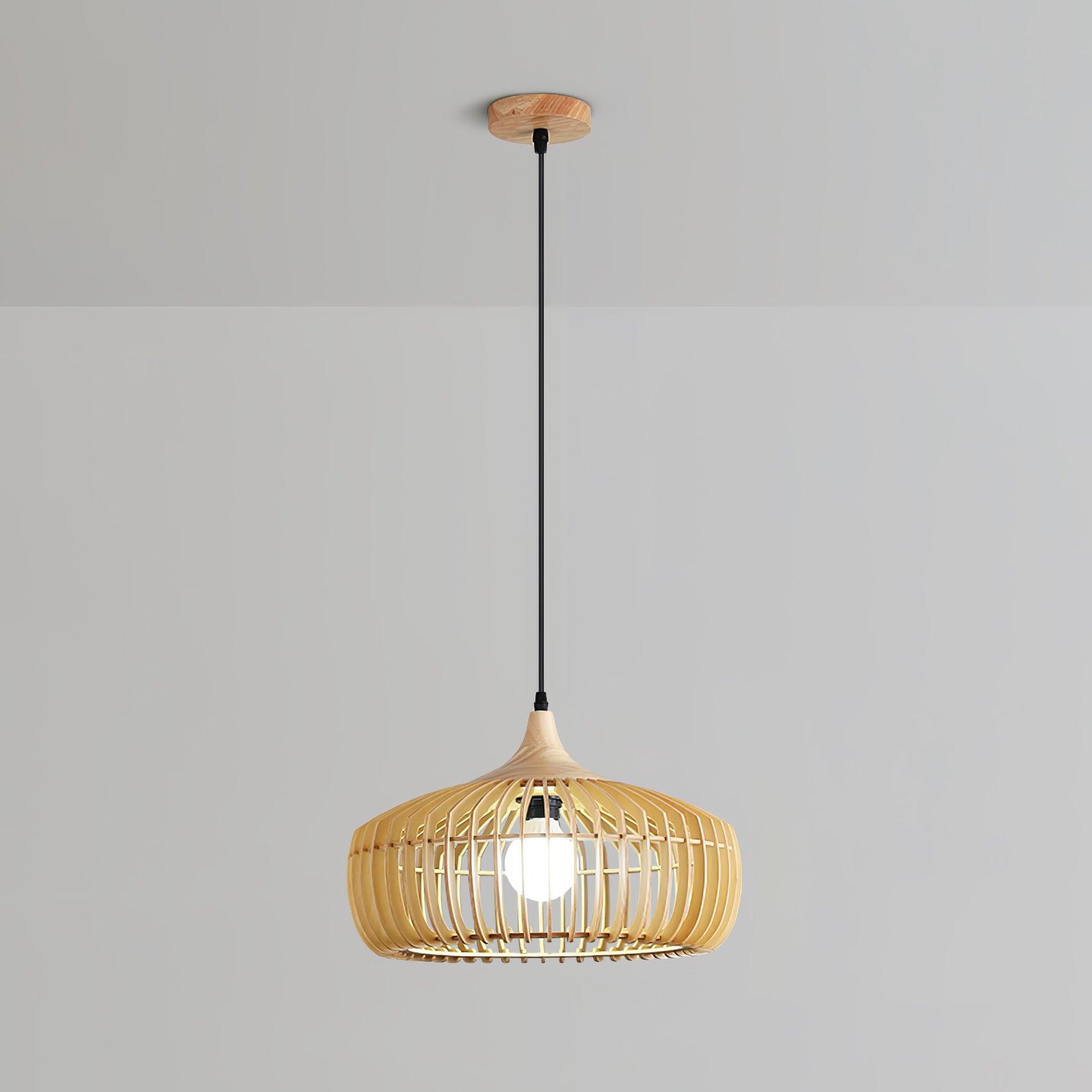 Lattice Nest Wooden Pendant Lamp - Lamp Outdoor