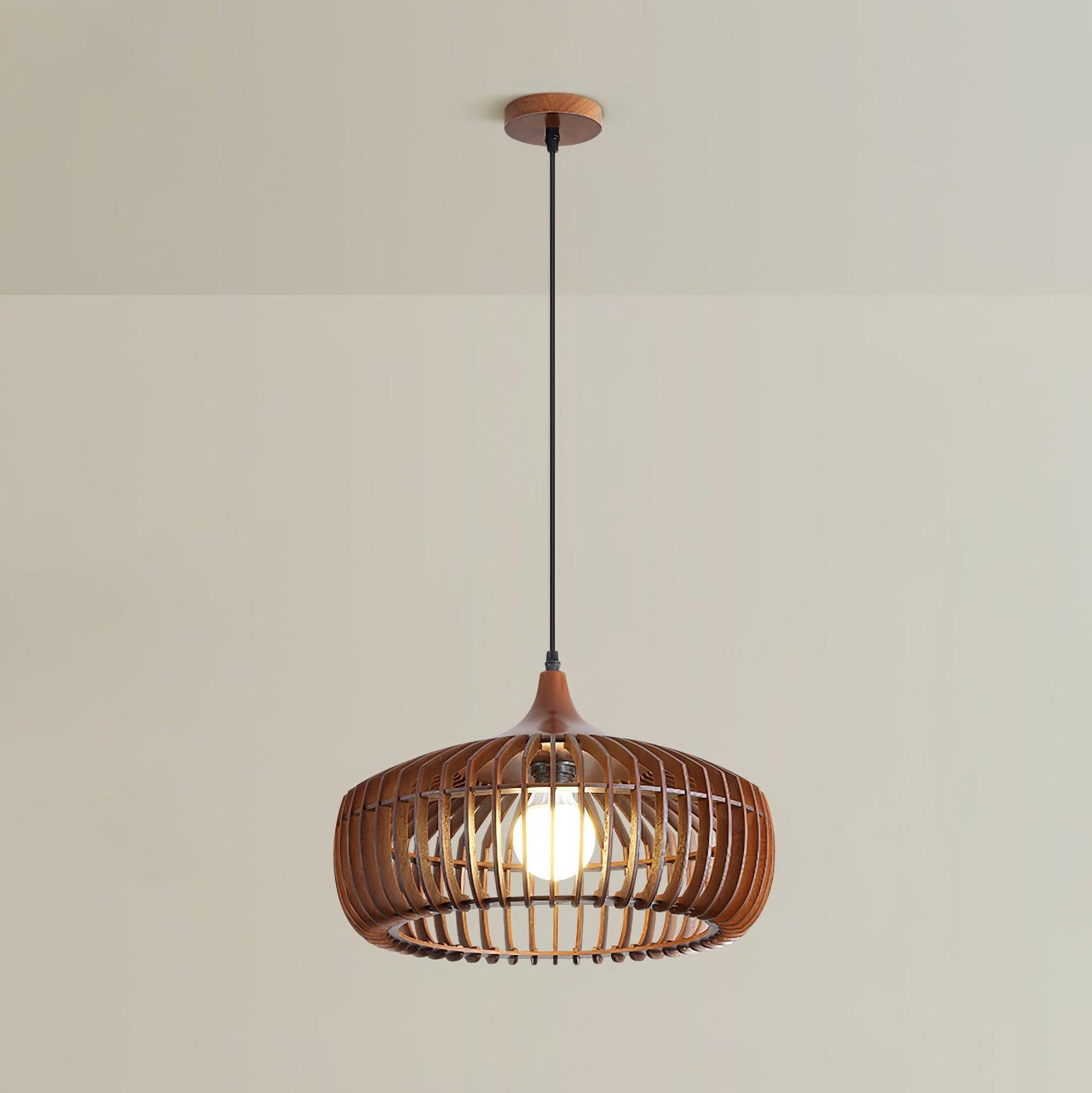 Lattice Nest Wooden Pendant Lamp - Lamp Outdoor