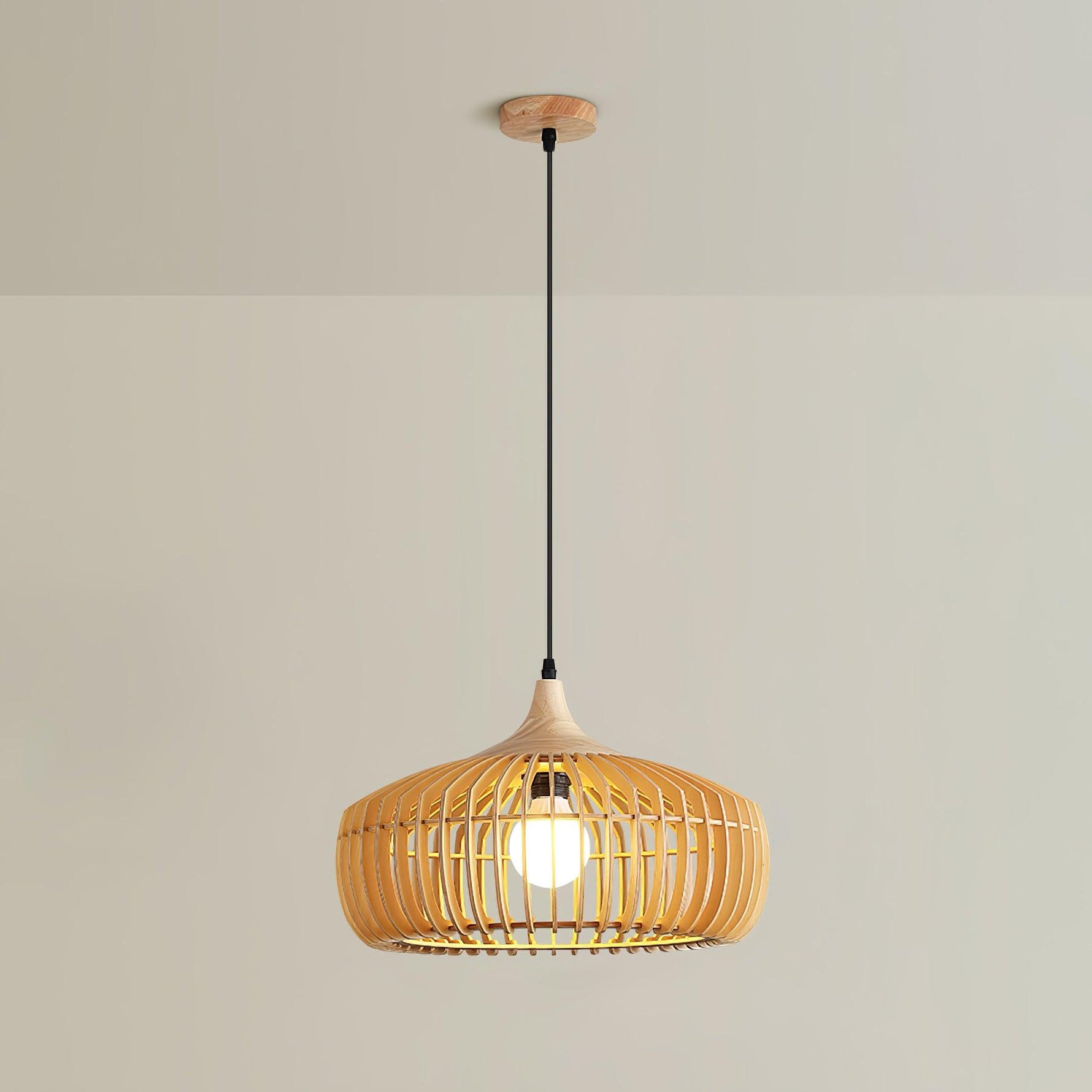 Lattice Nest Wooden Pendant Lamp - Lamp Outdoor