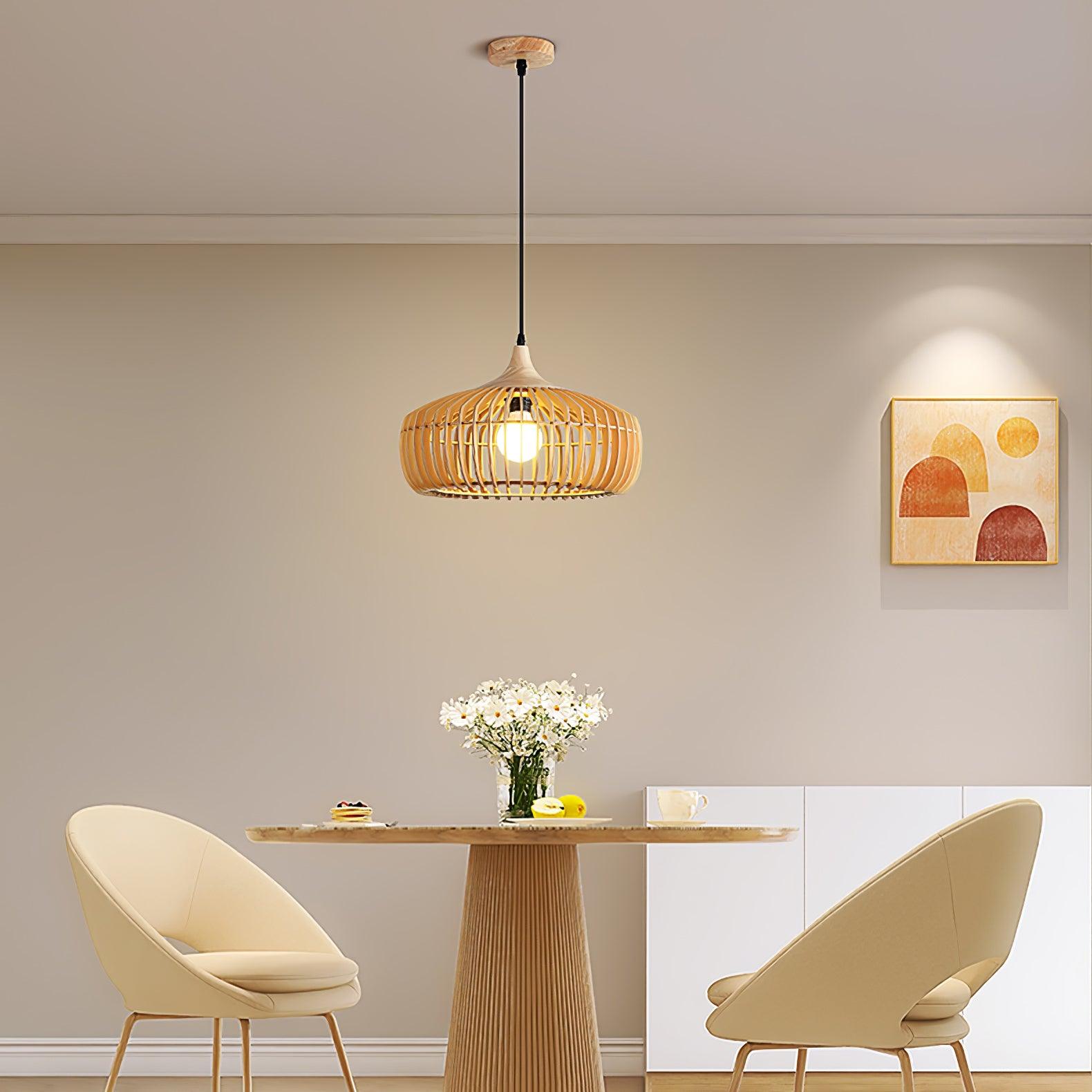 Lattice Nest Wooden Pendant Lamp - Lamp Outdoor