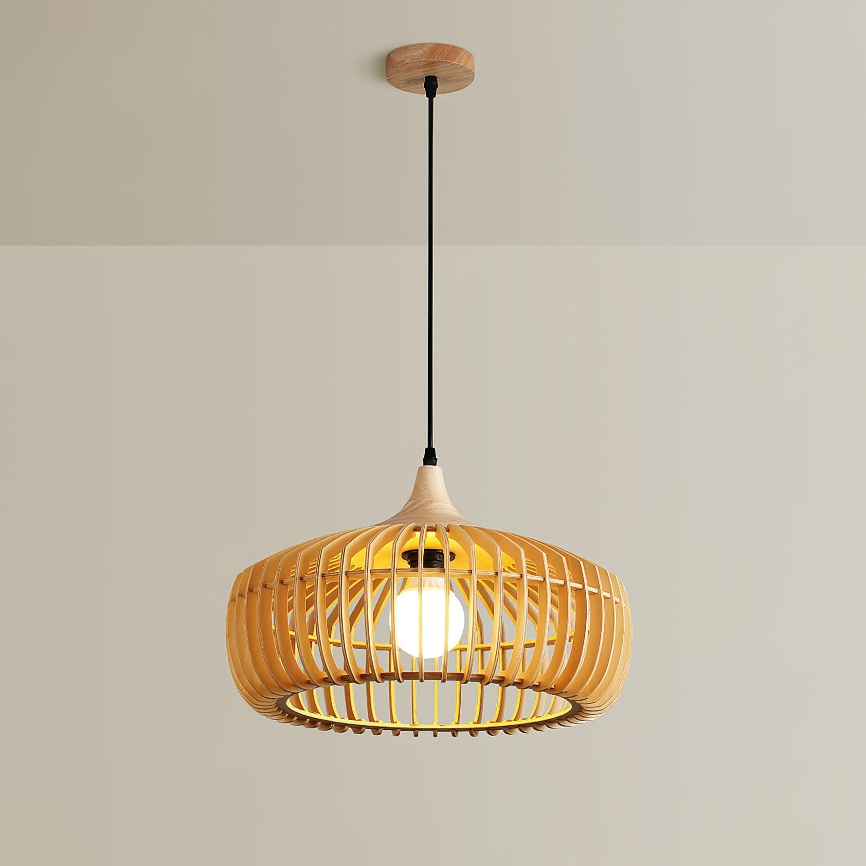 Lattice Nest Wooden Pendant Lamp - Lamp Outdoor