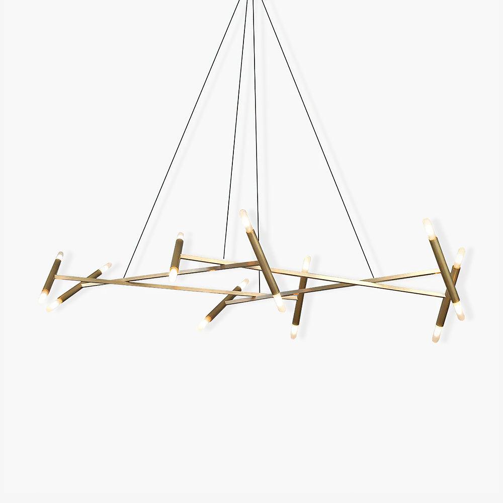 Astra Modern Brass Chandelier - Lamp Outdoor
