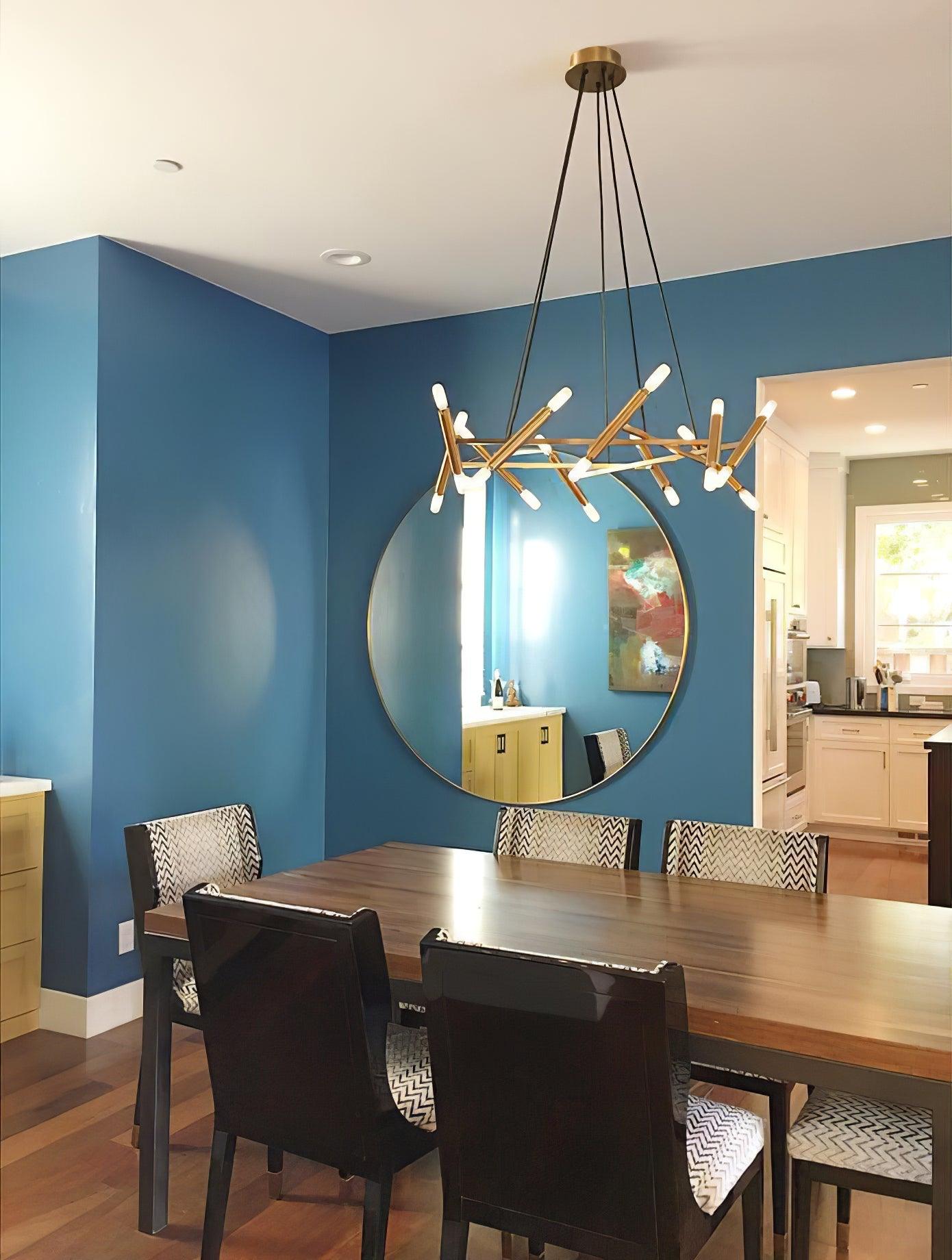 Astra Modern Brass Chandelier - Lamp Outdoor