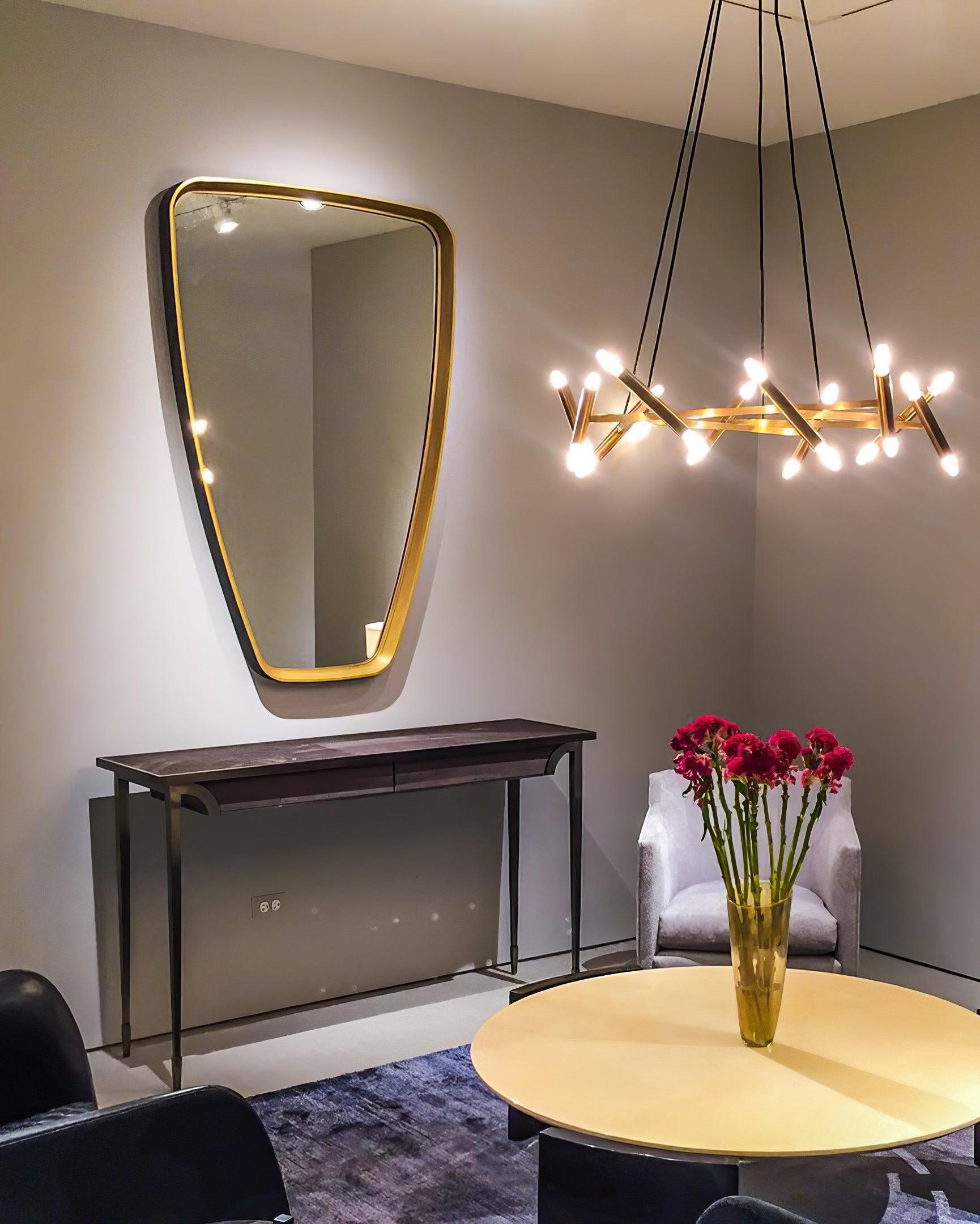 Astra Modern Brass Chandelier - Lamp Outdoor