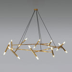 Astra Modern Brass Chandelier - Lamp Outdoor