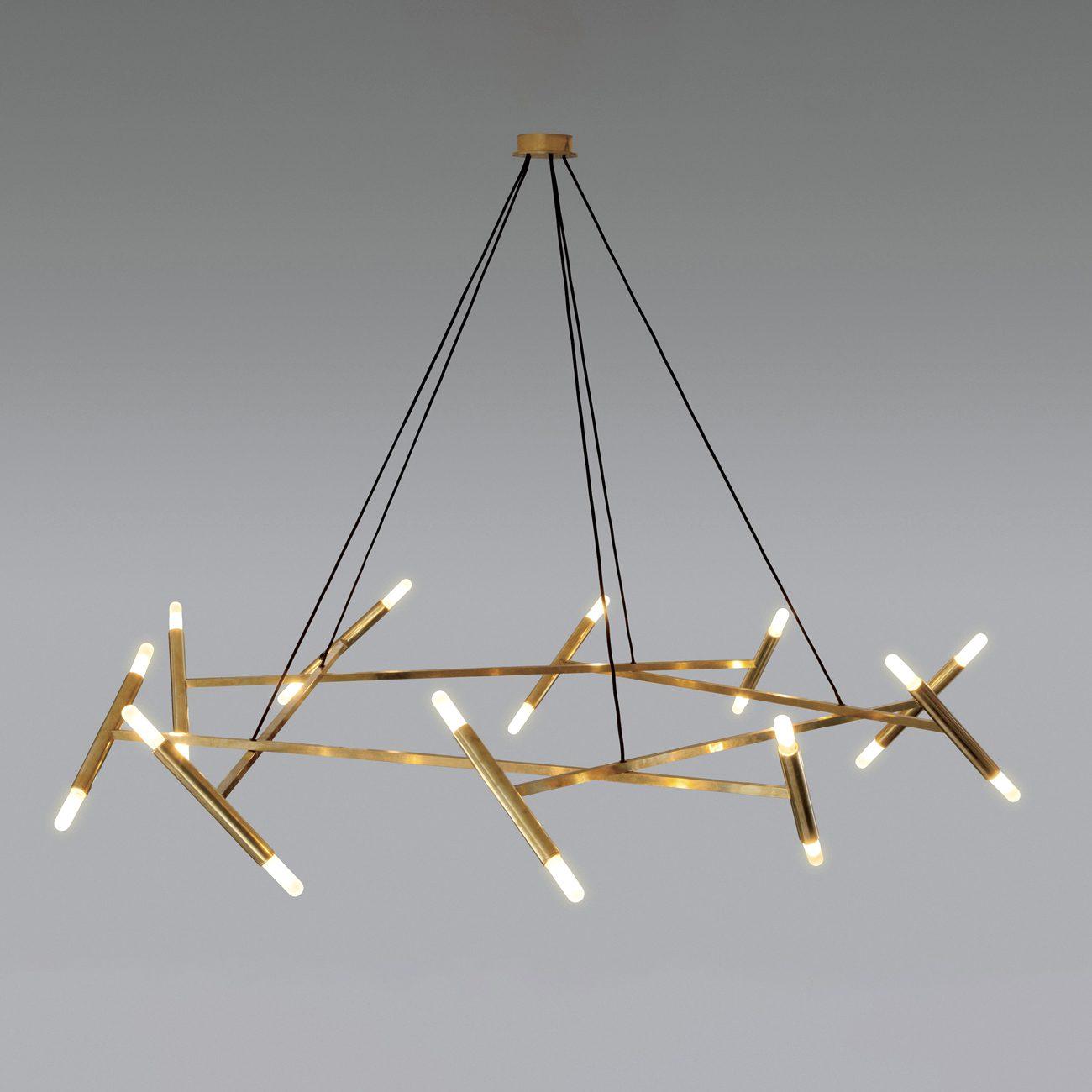 Astra Modern Brass Chandelier - Lamp Outdoor
