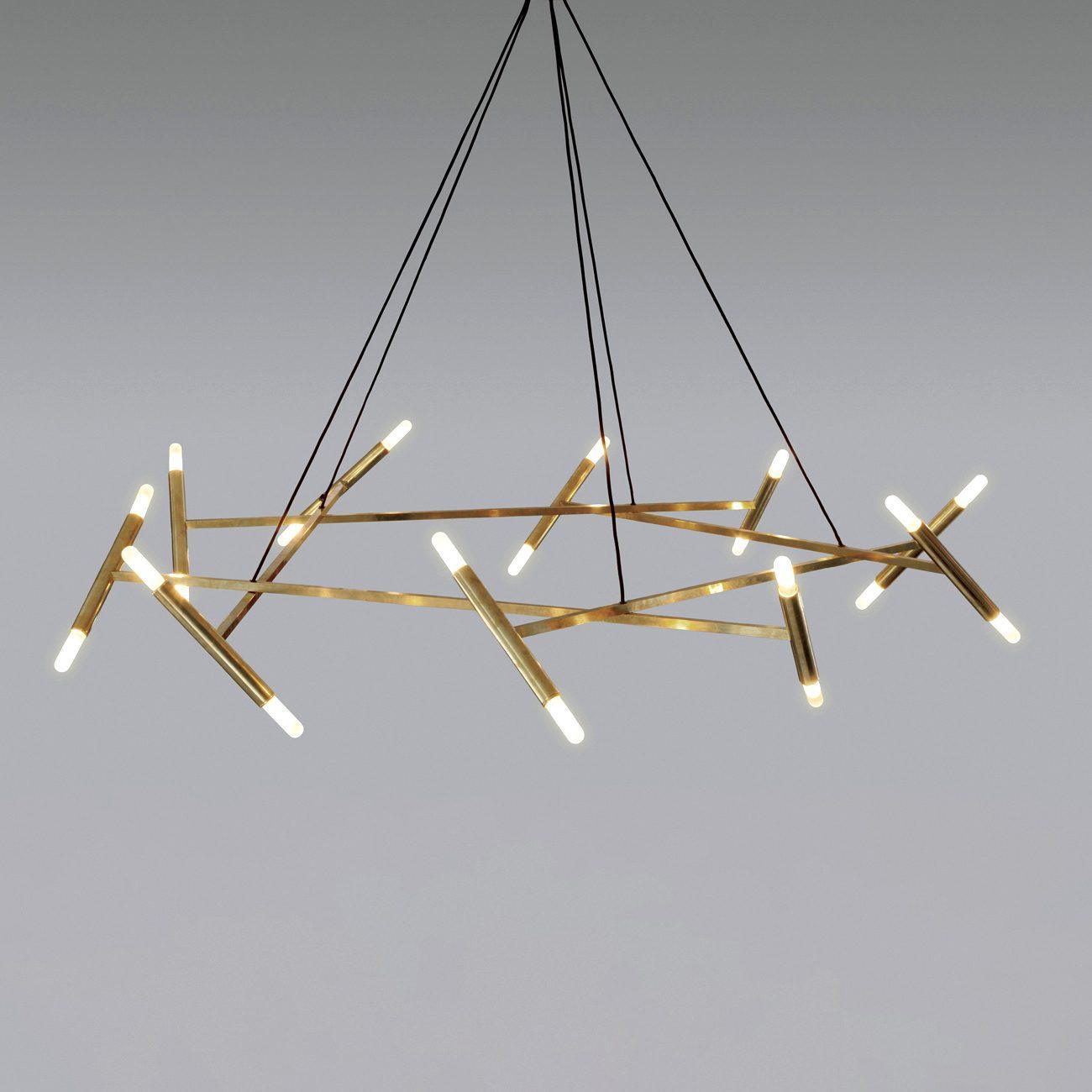 Astra Modern Brass Chandelier - Lamp Outdoor