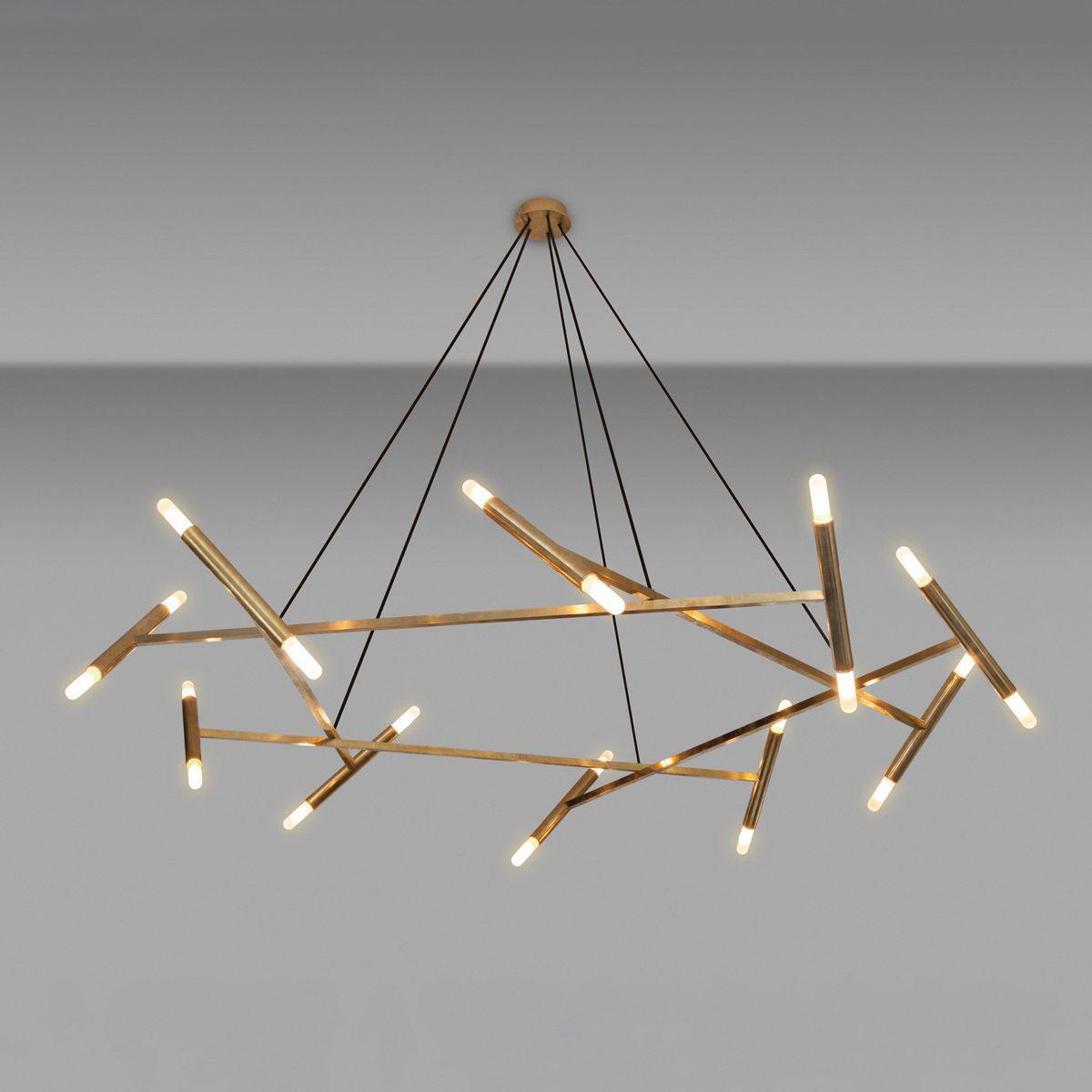 Astra Modern Brass Chandelier - Lamp Outdoor
