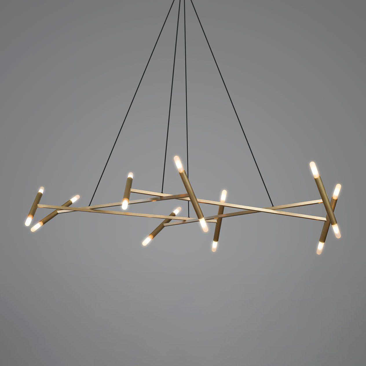 Astra Modern Brass Chandelier - Lamp Outdoor