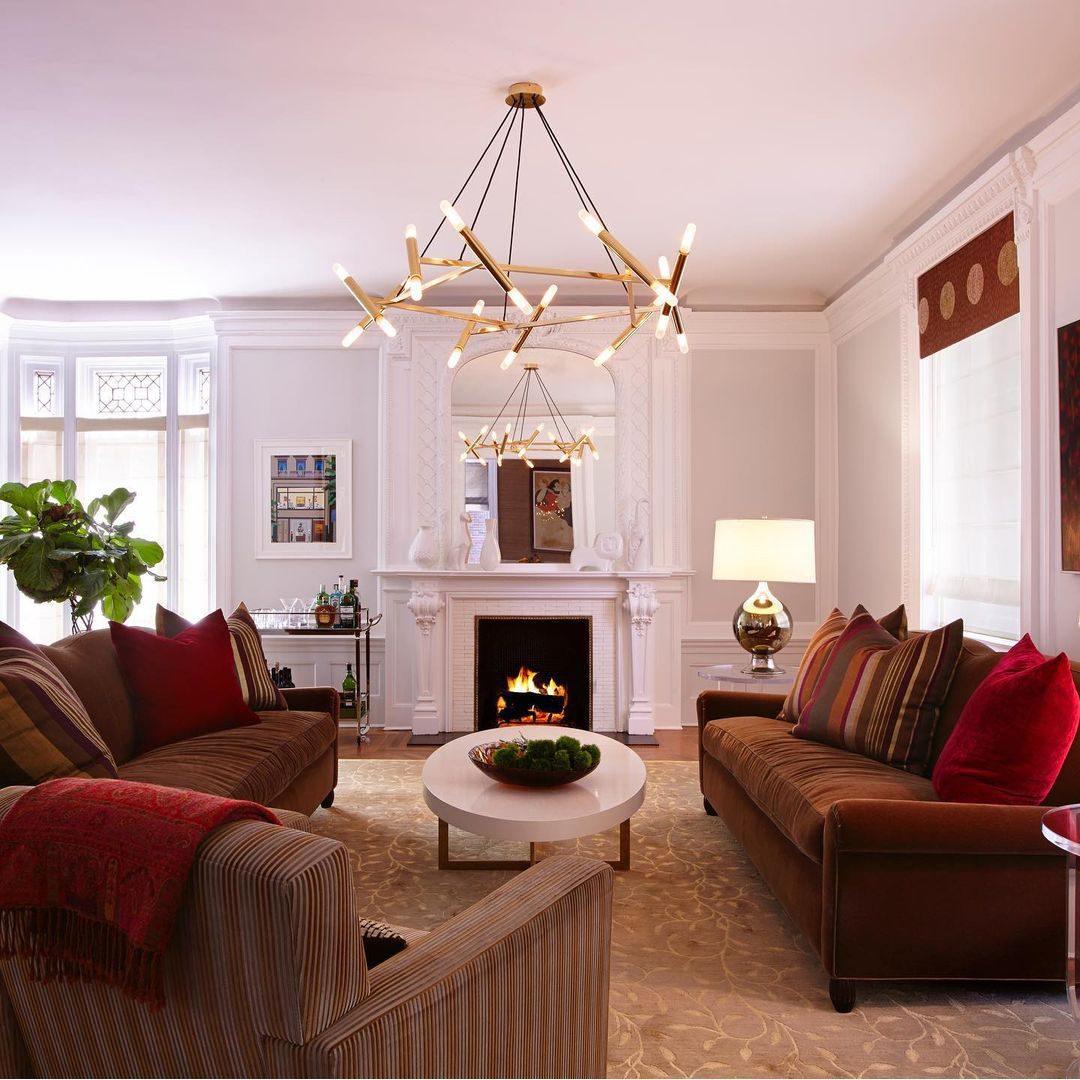 Astra Modern Brass Chandelier - Lamp Outdoor