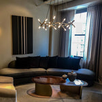 Astra Modern Brass Chandelier - Lamp Outdoor