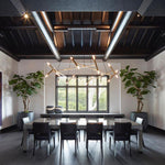 Astra Modern Brass Chandelier - Lamp Outdoor
