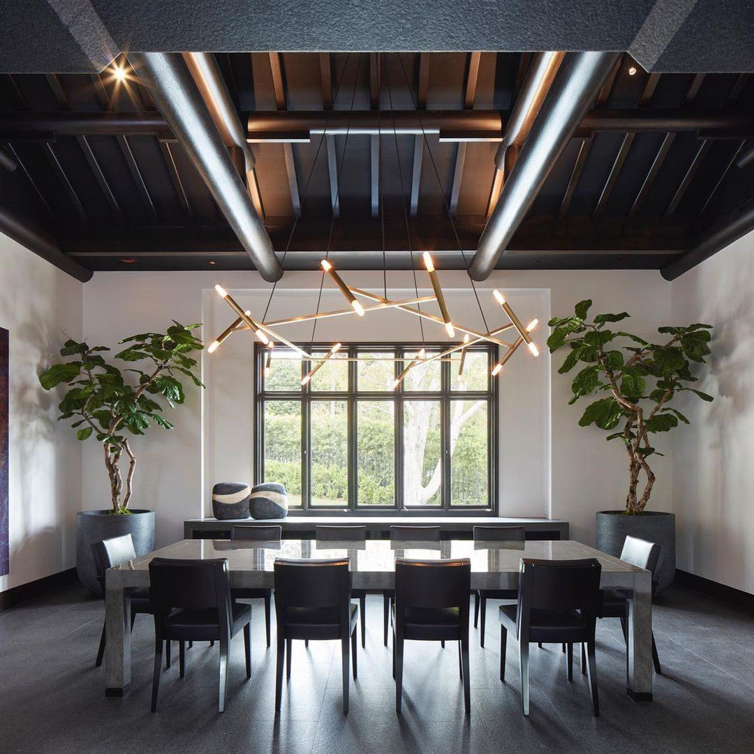 Astra Modern Brass Chandelier - Lamp Outdoor
