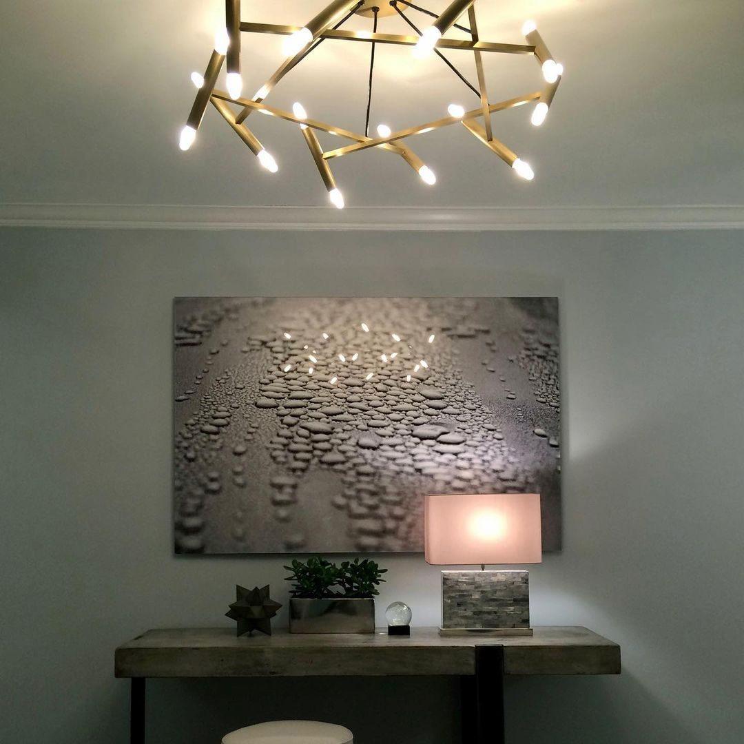 Astra Modern Brass Chandelier - Lamp Outdoor