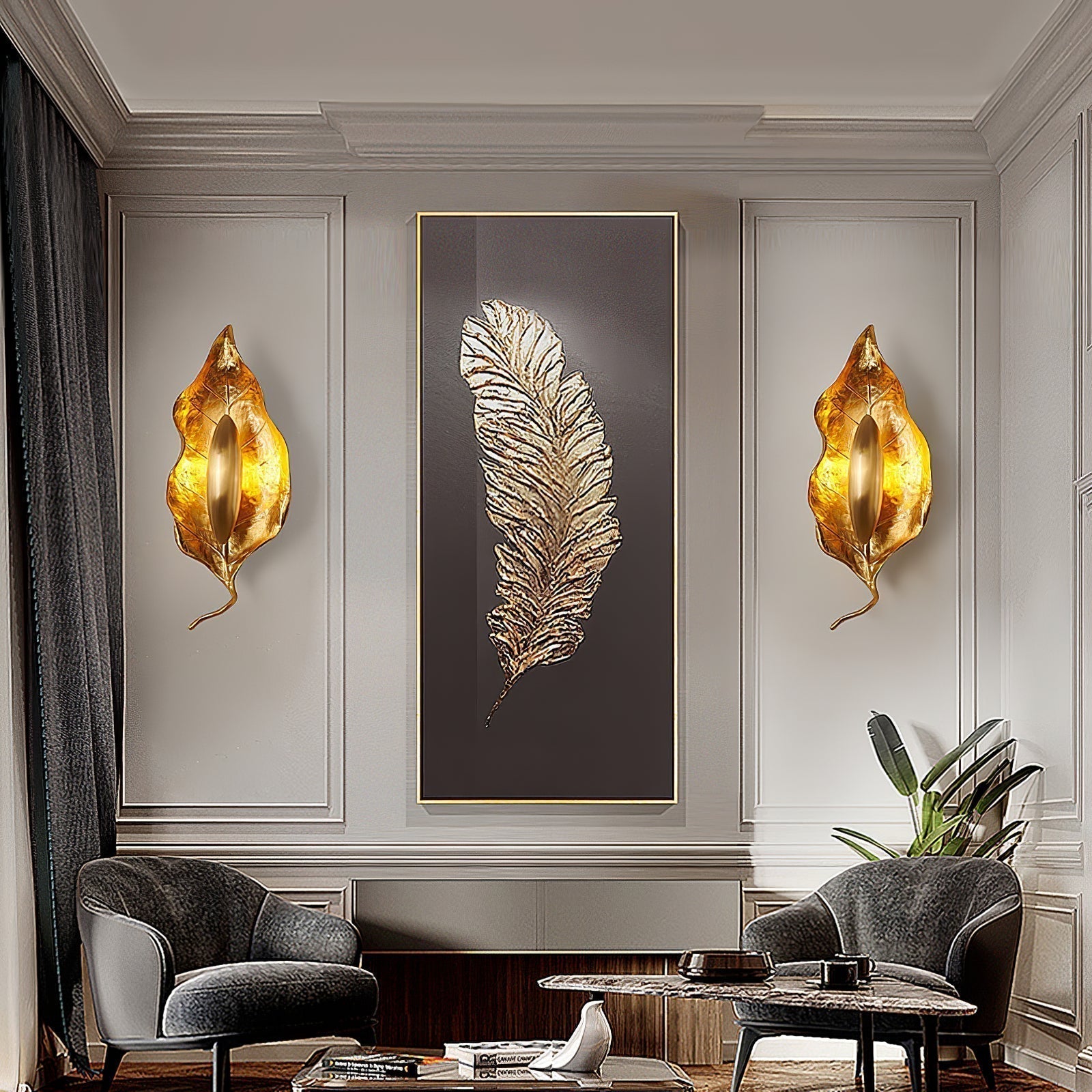 Leaf Brass Wall Lamp - Lamp Outdoor