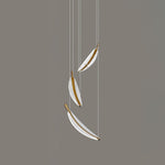 Lustra Chandelier Leaf Acrylic Gold Elegant Modern - Letslighting