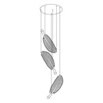 Lustra Chandelier Leaf Acrylic Gold Elegant Modern - Letslighting