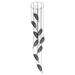 Lustra Chandelier Leaf Acrylic Gold Elegant Modern - Letslighting