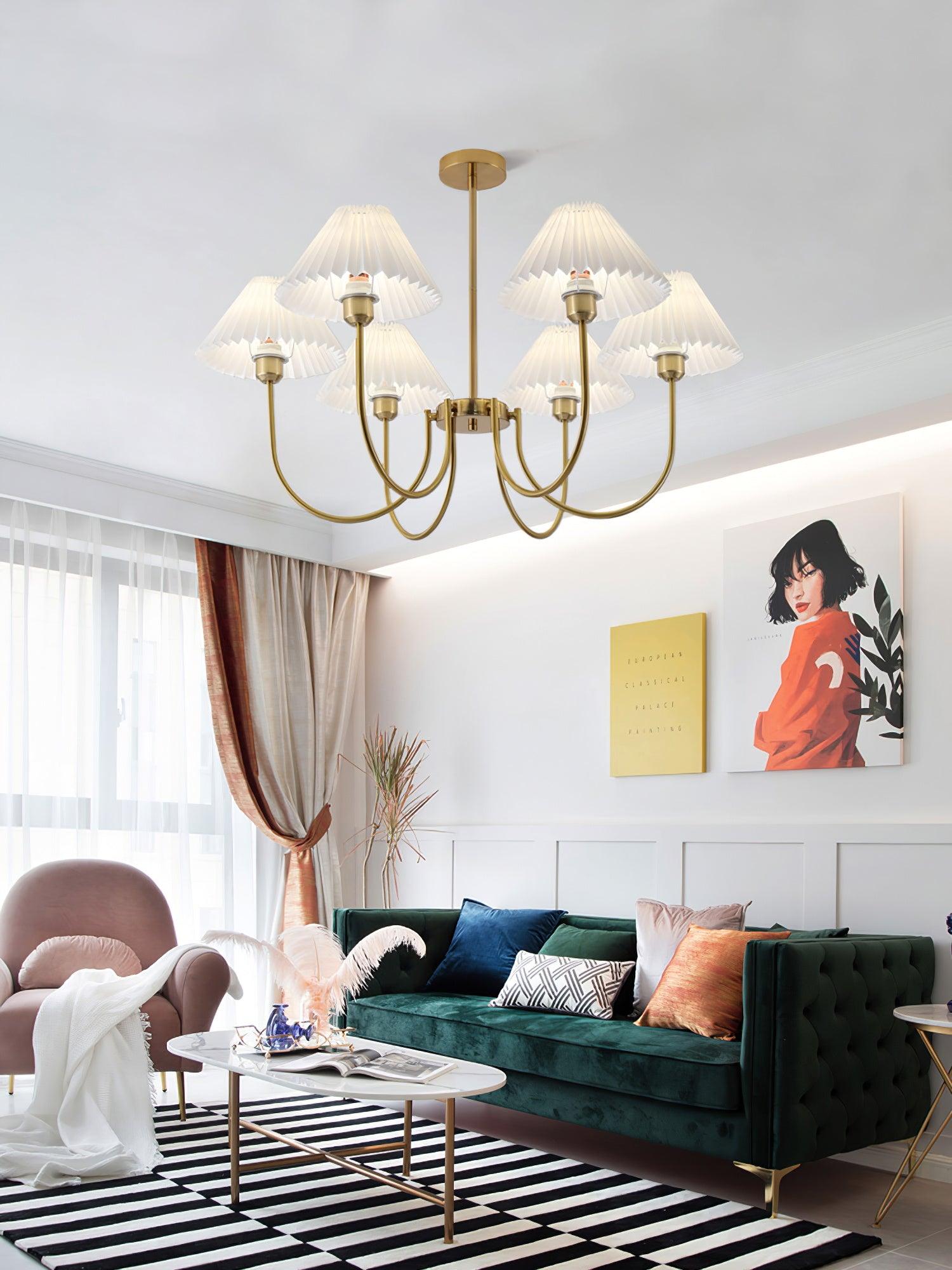 Lenore Pleated Chandelier - Lamp Outdoor