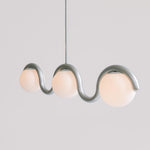 Uveta Linear Chandelier Red&Silver - Lamp Outdoor