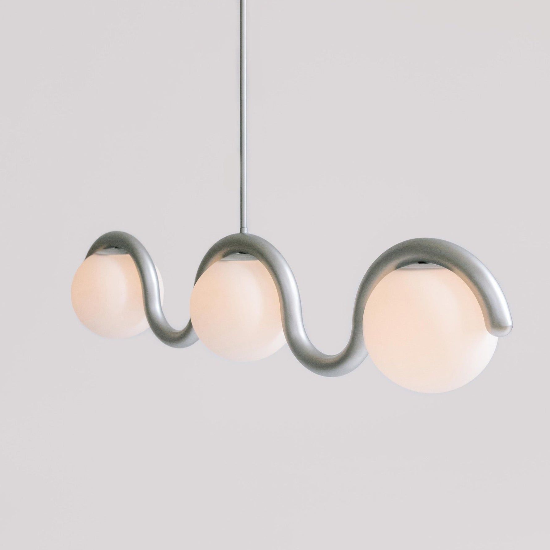 Uveta Linear Chandelier Red&Silver - Lamp Outdoor