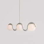 Uveta Linear Chandelier Red&Silver - Lamp Outdoor