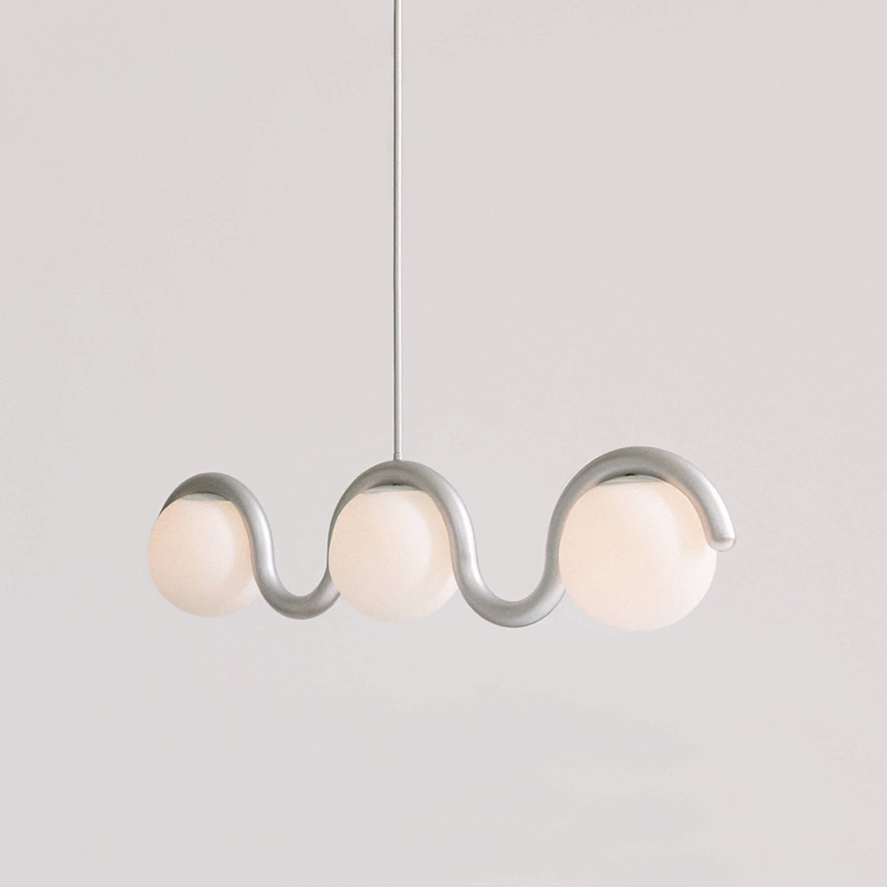 Uveta Linear Chandelier Red&Silver - Lamp Outdoor