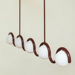 Uveta Linear Chandelier Red&Silver - Lamp Outdoor